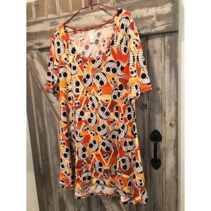 LuLaRoe Disney Nightmare Before Christmas Jack Skellington Tee tunic top orang L